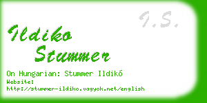 ildiko stummer business card